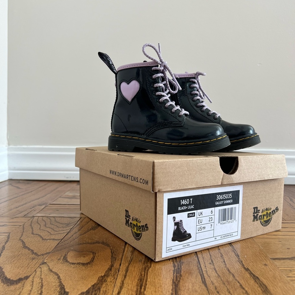 Dr Martens AirWair Galaxy Shimmer Boots Toddler Girls Size 7 USA